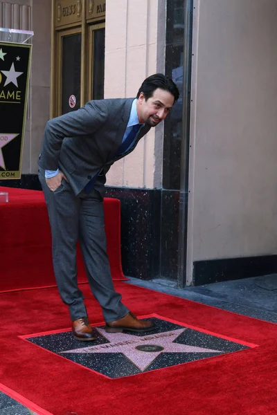 Los Angeles Kasım Lin Manuel Miranda Hollywood Walk Fame Kasım — Stok fotoğraf