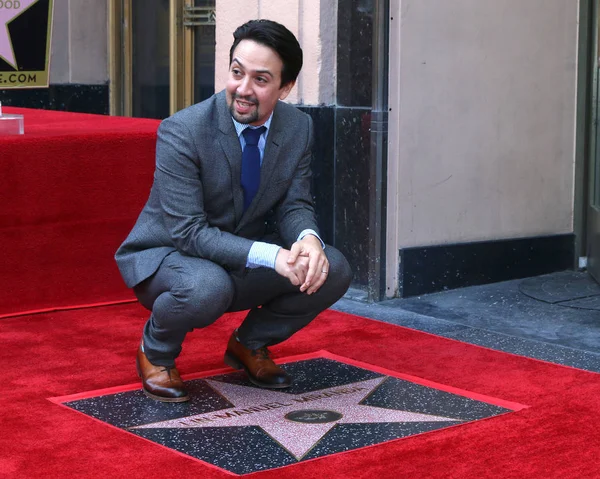 Los Angeles Kasım Lin Manuel Miranda Hollywood Walk Fame Kasım — Stok fotoğraf