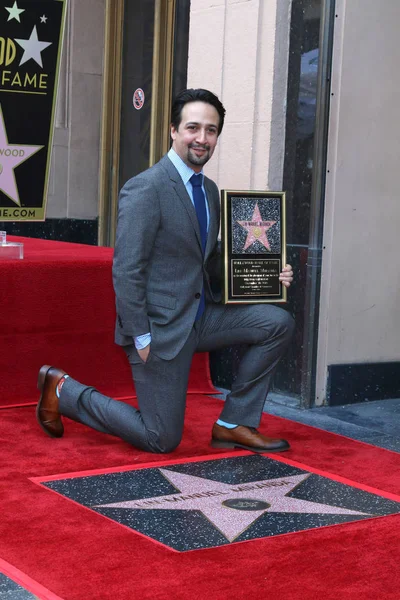 Los Angeles Kasım Lin Manuel Miranda Hollywood Walk Fame Kasım — Stok fotoğraf