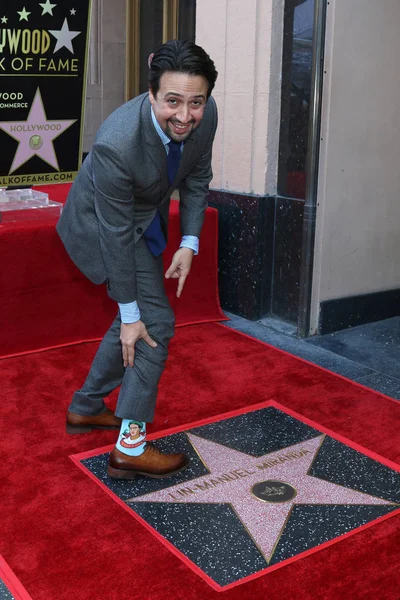 Los Angeles Kasım Lin Manuel Miranda Hollywood Walk Fame Kasım — Stok fotoğraf