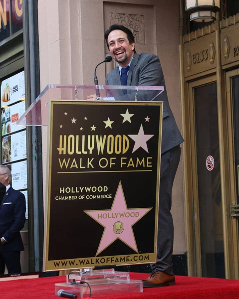 Los Ángeles Nov Lin Manuel Miranda Ceremonia Estrella Lin Manuel —  Fotos de Stock