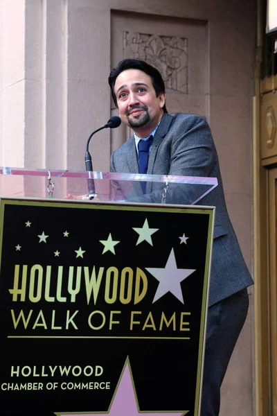 Los Angeles Kasım Lin Manuel Miranda Hollywood Walk Fame Kasım — Stok fotoğraf