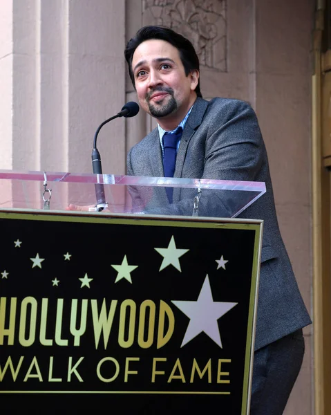 Los Angeles Kasım Lin Manuel Miranda Hollywood Walk Fame Kasım — Stok fotoğraf