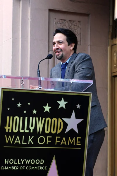 Los Angeles Kasım Lin Manuel Miranda Hollywood Walk Fame Kasım — Stok fotoğraf