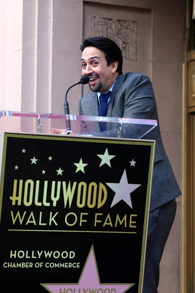 Los Angeles Kasım Lin Manuel Miranda Hollywood Walk Fame Kasım — Stok fotoğraf