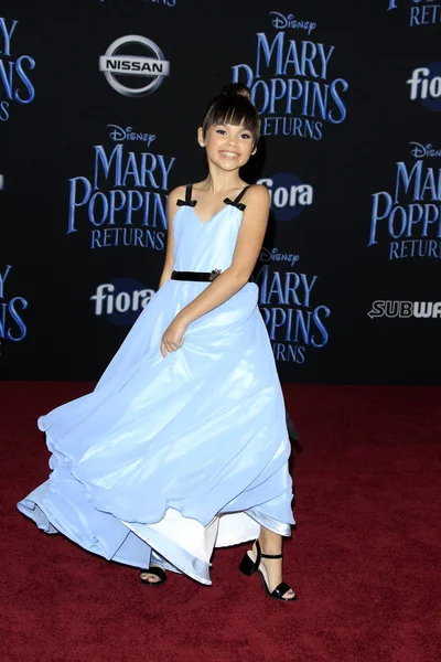Los Ángeles Nov Ariana Greenblatt Estreno Mary Poppins Returns Teatro — Foto de Stock