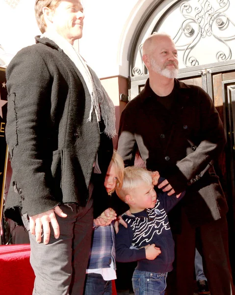 Los Angeles Dec David Hill Ryan Murphy Kinderen Tijdens Ceremonie — Stockfoto