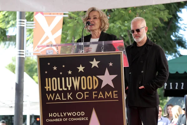 Los Angeles Dec Jessica Lange Ryan Murphy Ceremonii Gwiazda Ryan — Zdjęcie stockowe