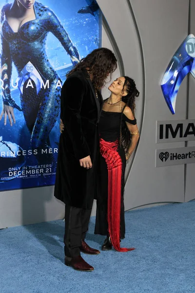 Los Angeles Dec Jason Momoa Lisa Bonet Premierze Aquaman Imax — Zdjęcie stockowe