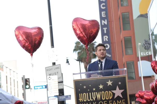 Los Angeles Marraskuu Michael Buble Michael Buble Star Seremoniassa Hollywoodin — kuvapankkivalokuva