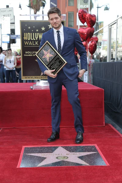 Los Angeles Nov Michael Buble Michael Buble Star Ceremony Hollywood — Stock Photo, Image