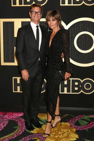 Los Ángeles Sep Harry Hamlin Lisa Rinna Hbo Emmy Party — Foto de Stock