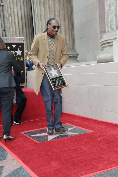 Los Angeles Nov Snoop Dogg Calvin Broadus Tijdens Ceremonie Snoop — Stockfoto