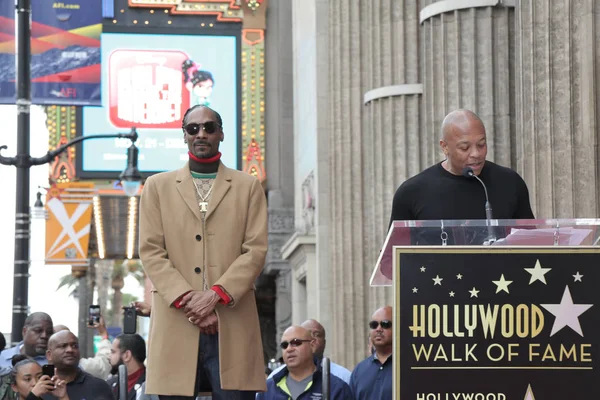 Los Angeles Kasım Snoop Dogg Dre Snoop Dogg Yıldızı Töreni — Stok fotoğraf
