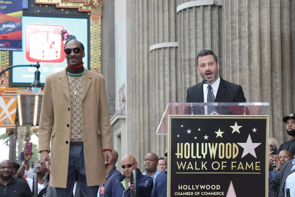 Los Angeles Kasım Snoop Dogg Jimmy Kimmel Hollywood Walk Fame — Stok fotoğraf