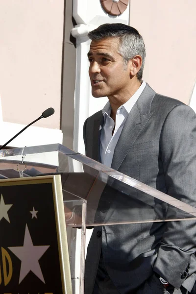 Los Angeles Jan George Clooney John Wells Gwiazda Ceremonii Hollywood — Zdjęcie stockowe