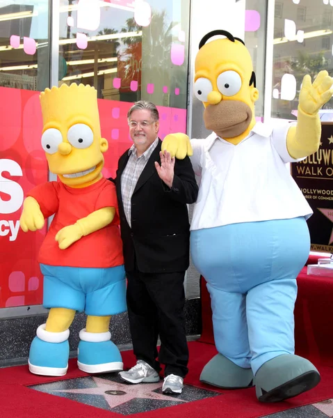 Los Angeles Feb Bart Simpson Matt Groening Homer Simpson Cerimônia — Fotografia de Stock