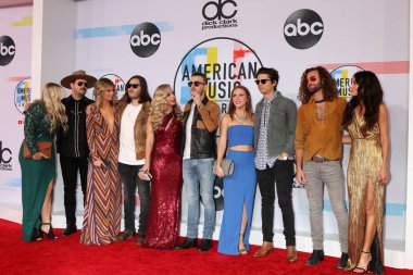 Los Angeles - Ekim 9: Jared Hampton, Tripp Howell, Brandon Lancaster, Chandler Baldwin, Eric Steedly, Lanco, Los Angeles, Ca 9 Ekim 2018 üzerinde Microsoft Theater 2018 Amerikan Müzik Ödülleri'nde konuklar