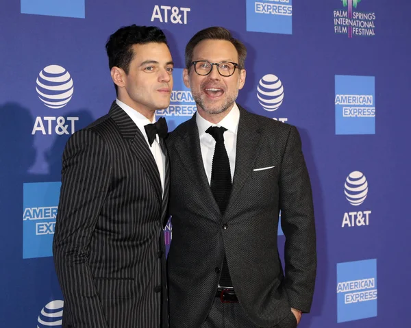 Palm Springs Jan Rami Malek Christian Slater Cea Gală Premiilor — Fotografie, imagine de stoc