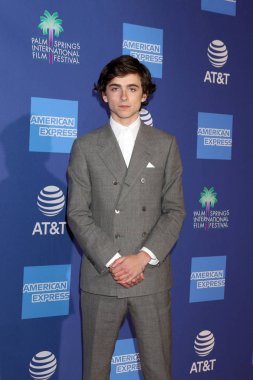 Palm Springs - Jan 17: Palm Springs Kongre Merkezi'nde üzerinde 17 Ocak 2019 Palm Springs, Ca 30 Palm Springs Uluslararası Film Festivali Ödülleri Töreni'nde Timothee Chalamet