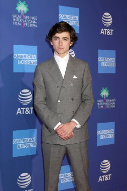 Palm Springs - Jan 17: Palm Springs Kongre Merkezi'nde üzerinde 17 Ocak 2019 Palm Springs, Ca 30 Palm Springs Uluslararası Film Festivali Ödülleri Töreni'nde Timothee Chalamet