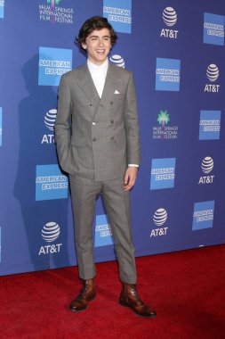 Palm Springs - Jan 17: Palm Springs Kongre Merkezi'nde üzerinde 17 Ocak 2019 Palm Springs, Ca 30 Palm Springs Uluslararası Film Festivali Ödülleri Töreni'nde Timothee Chalamet