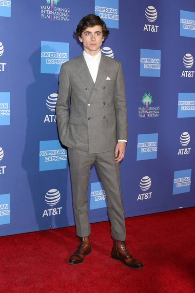 Palm Springs Sty Timothee Chalamet Palm Springs International Film Festival — Zdjęcie stockowe