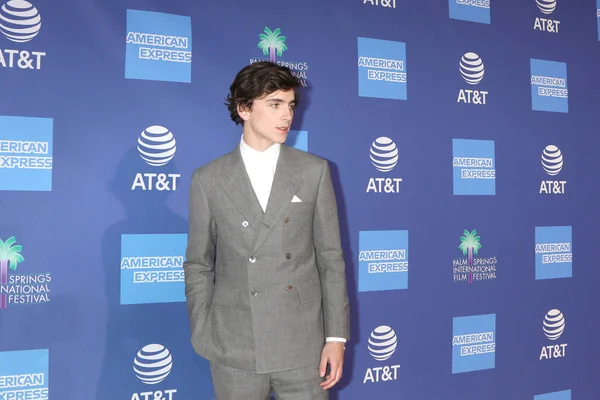 Palm Springs Ene Timothee Chalamet 30ª Gala Premios Del Festival — Foto de Stock