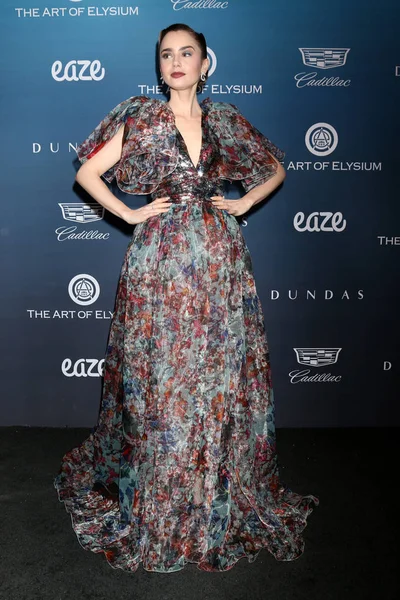 Los Angeles Januar 2019 Lily Collins Bei Der Elysium Kunst — Stockfoto
