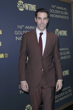 Los Angeles - Jan 5: Sacha Baron Cohen Showtime altın küre adayları şenlikte Sunset Tower Hotel, 5 Ocak 2019 tarihinde West Hollywood, Ca
