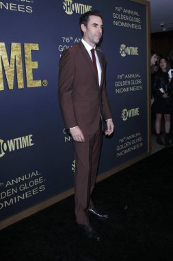 Los Angeles - Jan 5: Sacha Baron Cohen Showtime altın küre adayları şenlikte Sunset Tower Hotel, 5 Ocak 2019 tarihinde West Hollywood, Ca