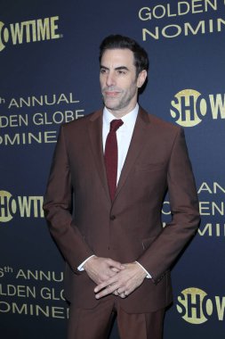 Los Angeles - Jan 5: Sacha Baron Cohen Showtime altın küre adayları şenlikte Sunset Tower Hotel, 5 Ocak 2019 tarihinde West Hollywood, Ca