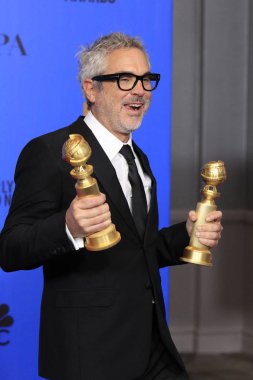 Los Angeles - Ocak 6: Alfonso Cuaron basın odası 6 Ocak 2019 tarihinde Beverly Hilton otel Beverly Hills, Ca, 2019 altın küre ödüllerinde-