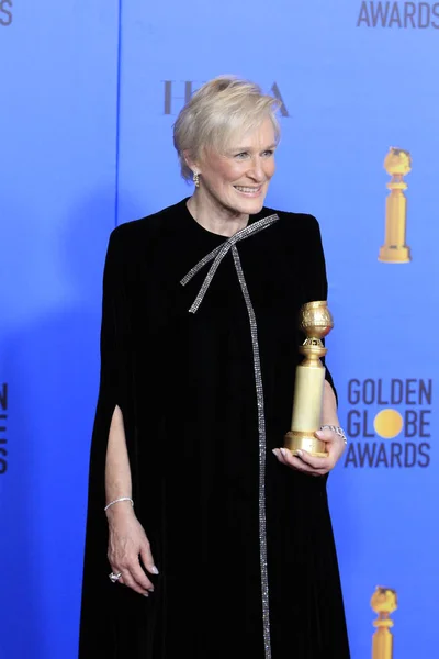 Los Angeles Jan Glenn Close Golden Globe Awards 2019 Pressesaal — Stockfoto