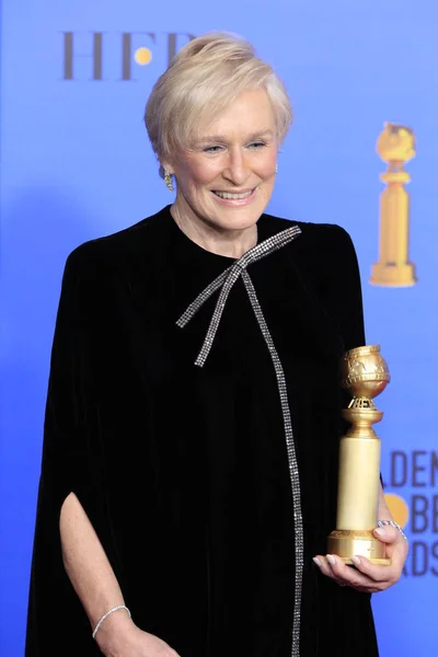 Los Angeles Jan Glenn Close 2019 Golden Globe Awards Tiskové — Stock fotografie