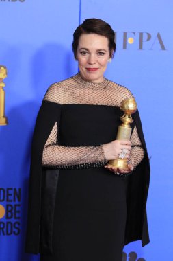 Los Angeles - Ocak 6: Olivia Colman basın odası 6 Ocak 2019 tarihinde Beverly Hilton otel Beverly Hills, Ca, 2019 altın küre ödüllerinde-