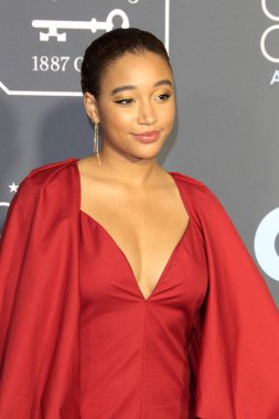 Los Angeles - 13 Ocak: Amandla Stenberg'i 13 Ocak 2019 Barker askıda Santa Monica, Ca, eleştirmenler Choice Ödülleri'nde