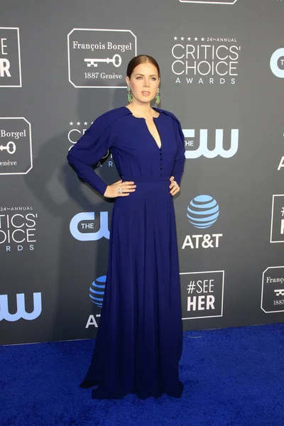 Los Angeles Tammikuu Amy Adams Critics Choice Awardsissa Barker Hangerissa — kuvapankkivalokuva