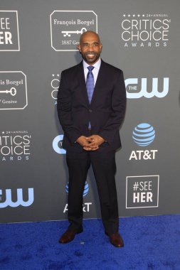 Los Angeles - 13 Ocak: Michael Beach Santa Monica, Ca Barker askı üzerinde 13 Ocak 2019, eleştirmenler Choice Ödülleri'nde