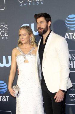 Los Angeles - 13 Ocak: Emily Blunt, John Krasinski 13 Ocak 2019 Barker askıda Santa Monica, Ca, eleştirmenler Choice Ödülleri'nde