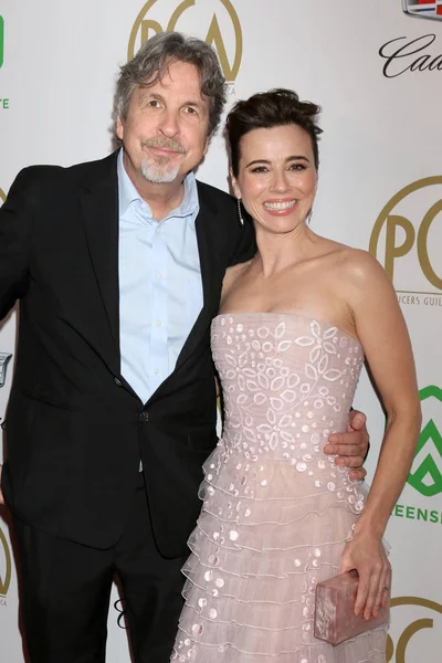 Los Angeles Jan Peter Farrelly Linda Cardellini 2019 Výrobci Guild — Stock fotografie