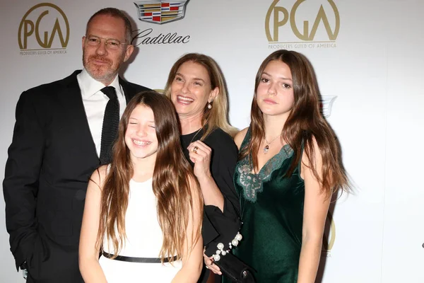 Los Angeles Sty Toby Emmerich Rodziny 2019 Producenci Guild Awards — Zdjęcie stockowe