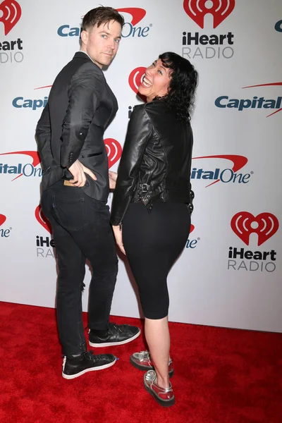 Los Angeles Gennaio Matt Johnson Kim Schifino Agli Iheartradio Podcast — Foto Stock