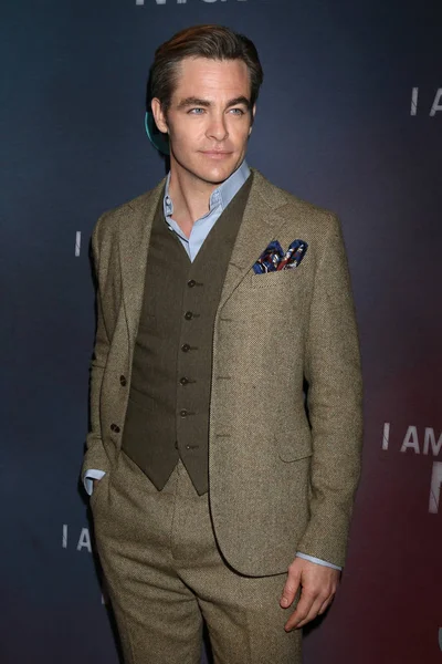 Los Ángeles Enero Chris Pine Estreno Night Harmony Gold Theater — Foto de Stock