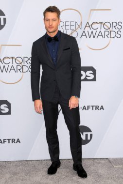 Los Angeles - 27 Ocak: Justin Hartley, 25 yıllık Screen Actors Guild tapınak Auditorium'da 27 Ocak 2019 Los Angeles, Ca Ödülleri