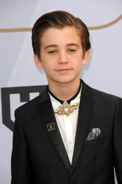 Los Angeles - 27 Ocak: Parker Bates, 25 yıllık Screen Actors Guild tapınak Auditorium'da 27 Ocak 2019 Los Angeles, Ca Ödülleri