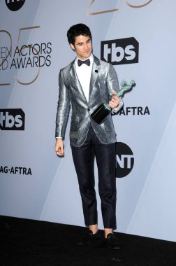Los Angeles - 27 Ocak: Darren Criss, 25 yıllık Screen Actors Guild tapınak Auditorium'da 27 Ocak 2019 Los Angeles, Ca Ödülleri