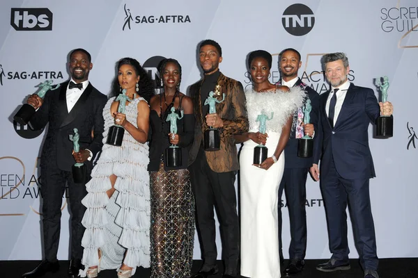 Los Angeles Januar Black Panther Cast Bei Der Jährlichen Verleihung — Stockfoto