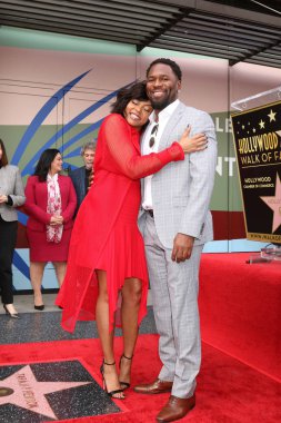 Los Angeles - 28 Ocak: Taraji P Henson, Kelvin Hayden Hollywood Walk of Fame üzerinde 28 Ocak 2019 yılında Los Angeles, Ca üzerinde Taraji P. Henson yıldız töreninde