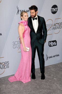 Los Angeles - 27 Ocak: Emily Blunt, John Krasinski, 25 yıllık Screen Actors Guild Awards, tapınak toplantı salonunda 27 Ocak 2019 tarihinde Los Angeles, Ca